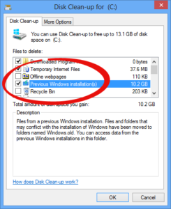 Windows 8 Disk Clean Up Utility
