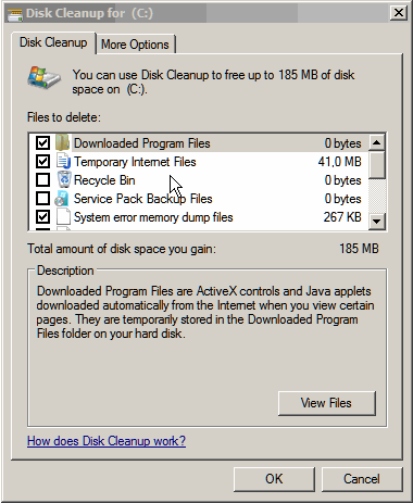 Pilihan tipe file untuk dihapus