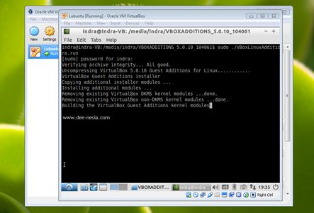 Install VirtualBox Guest Additions di Lubuntu Guest