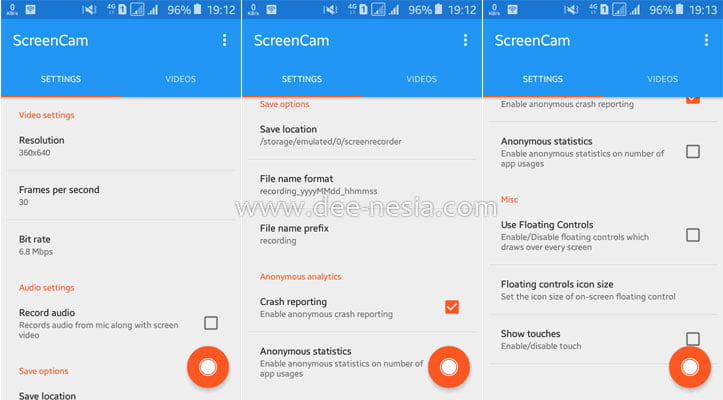 Cara merekam layar Android dengan ScreenCam tanpa root