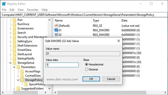 Cara Mematikan Storage Sense Windows 10 di Registry